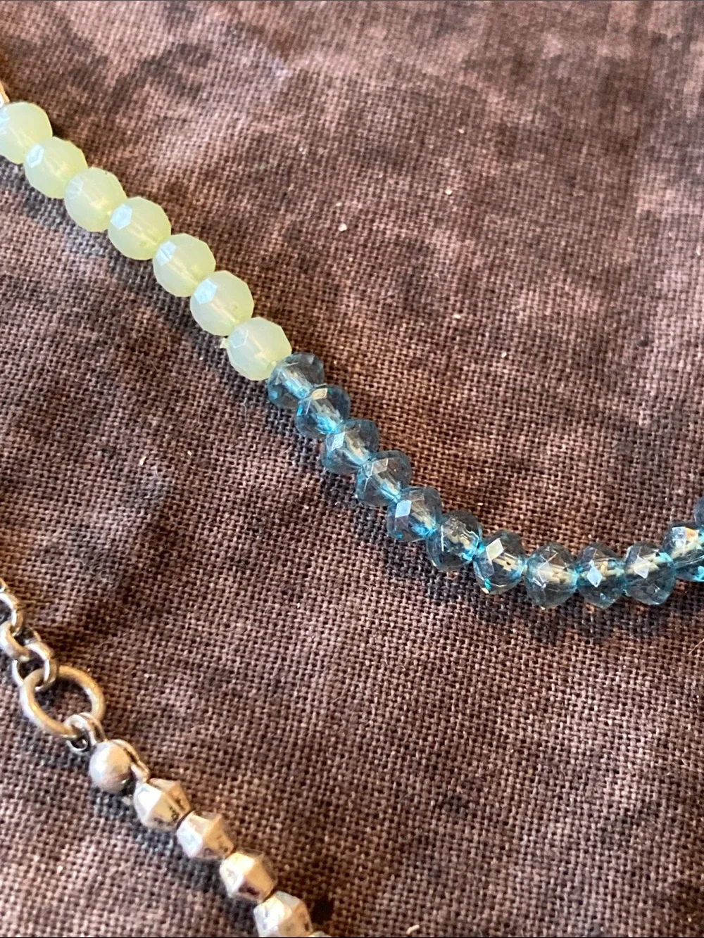Multi Strand Crystal Bead & Pendant Necklace